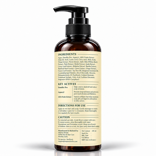 Majestic Herbs Anti-Dandruff Shampoo nourishing and hydrating formula