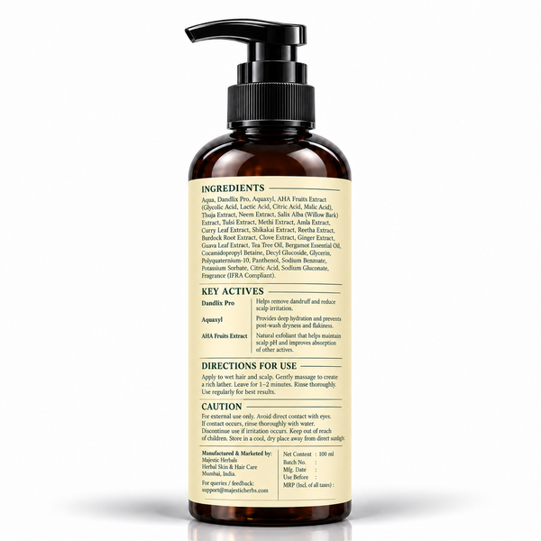 Majestic Herbs Anti-Dandruff Shampoo for Scalp Care – Nourishing & Hydrating Formula