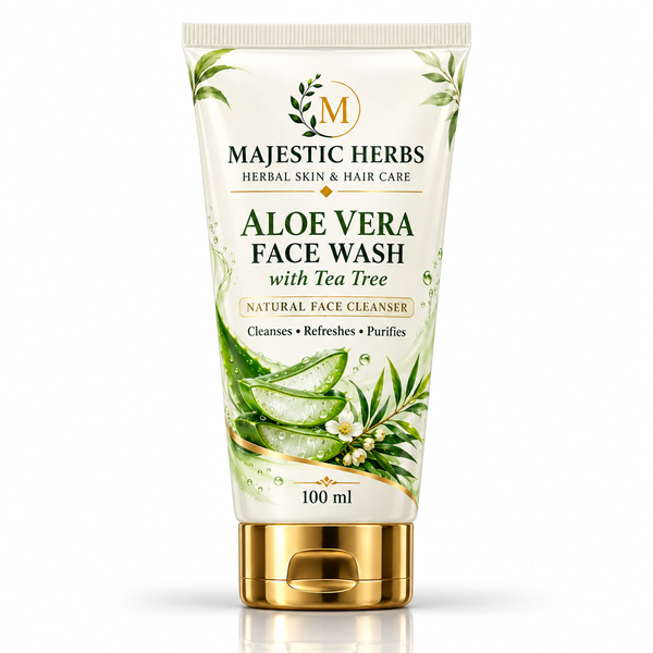 Revitalize Your Skin with Majestic Herbs Aloe Vera Tea Tree Face Wash