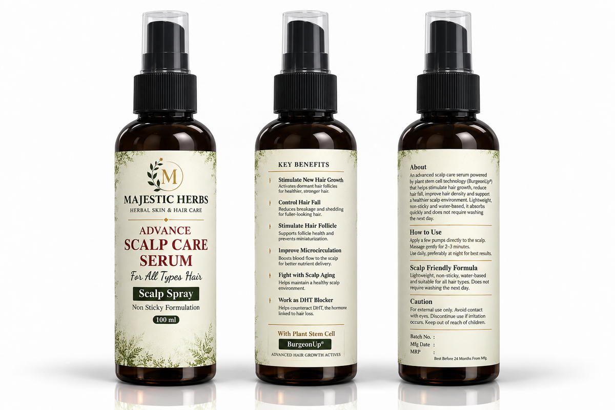 Majestic Herbs Advance Scalp Care Serum 100 ml product set